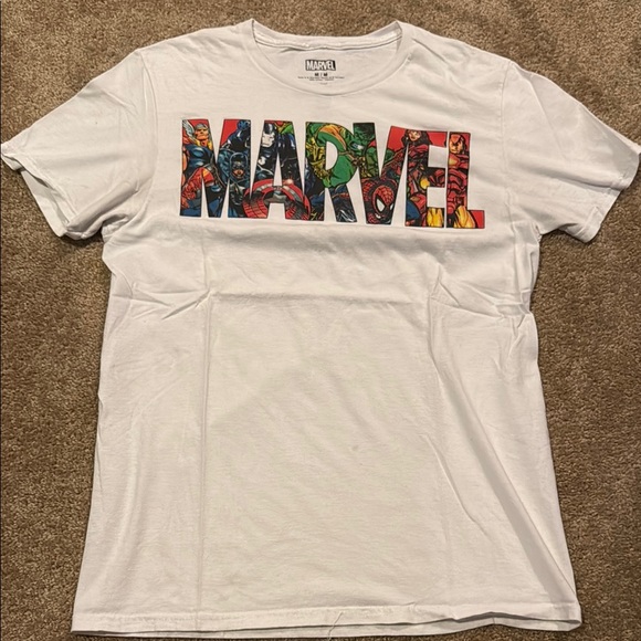 Marvel Other - Marvel White Short Sleeve Tee with Graphic Design